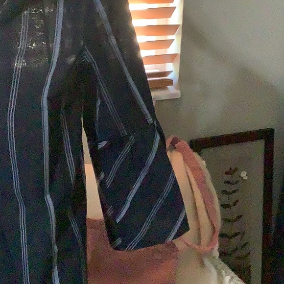 Tommy Hilfiger Dark Blue Striped Blouse - Picture 4 of 5